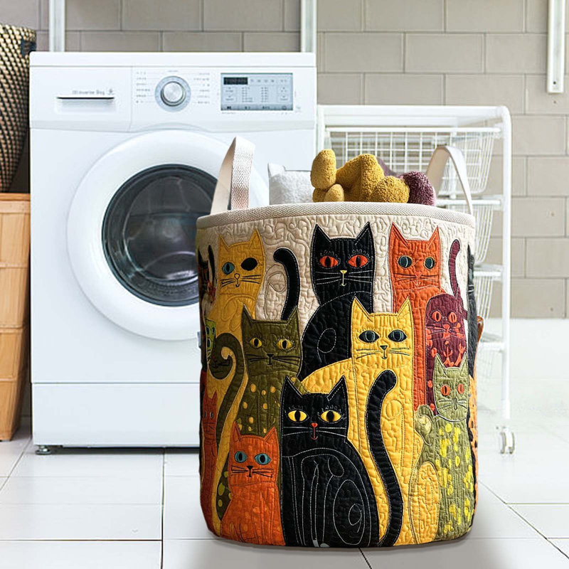 Embroidered Laundry Basket Storage Bucket/Bachelor