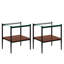 Ensemble de table basse et de table de bout rectangulaire 3 pièces avec pieds en fer et en verre trempé transparent pour le salon