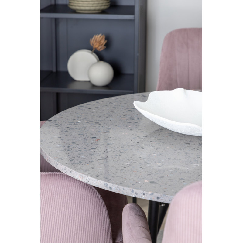 Mahaffie 4 - Person Dining Set, Dusty Pink, Dusty Pink