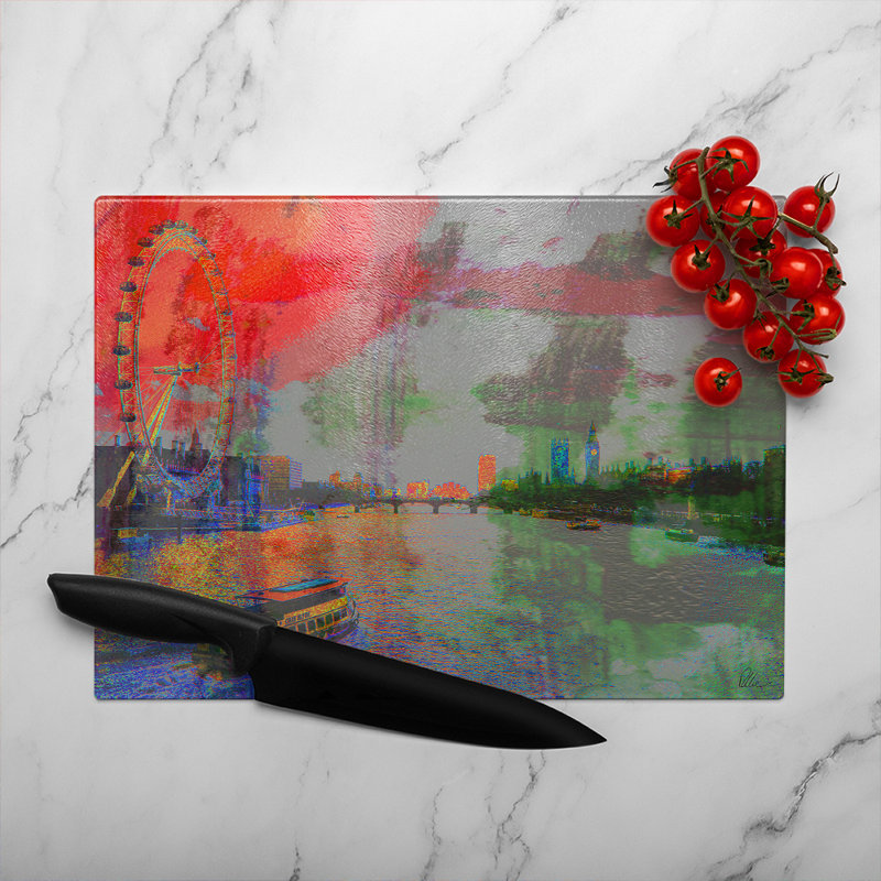 London Thames Glass Chopping Board