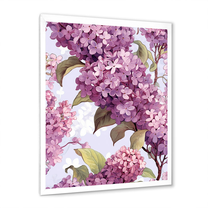 "Lilac mauve", impression sur toile encadrée, H 20 po x l 12 po x P 1 po, Cadre simple blanc