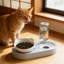 Bol à eau pour chat 2 en 1 automatique, 12,6 x 6,3 x 7,87 pouces, bleu-131215117