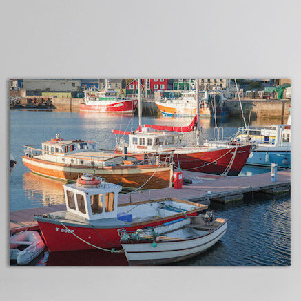 « bateau de pêche », reproduction de photo sur toile tendue, H 26 po x l 40 po x P 1,5 po
