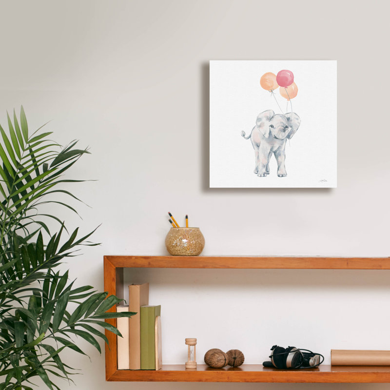 "Epic Graffiti" Elephant Celebration "par Katrina Pete, art mural sur toile, H 12 po x l 12 po x P 0,75 po