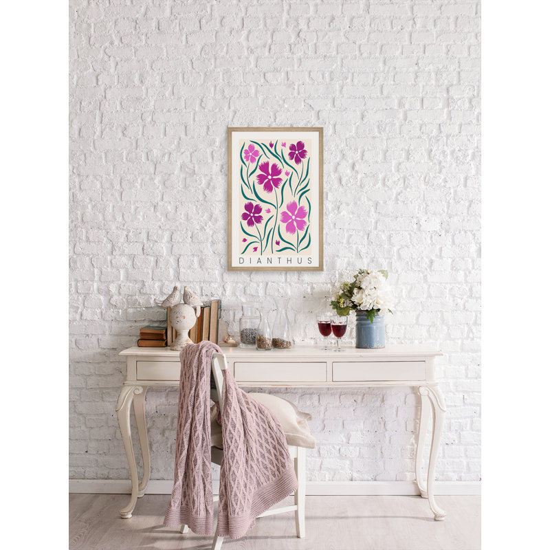 Dianthus by Marmont Hill - Single Picture Frame Painting, 30cm H x 30cm W