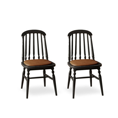 French Vintage Full Solid Wood Backrest Windsor Chair