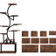 Indoor Plant Stand 9 With Grow Lights, Multiple Lighting Options, Heavy-Duty Iron Frame, Great For Enthusiasts 63.6" Tall Ample Display Space-128995428