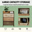 Commode de rangement autoportante, tour de rangement à 3 niveaux, unité de rangement chic