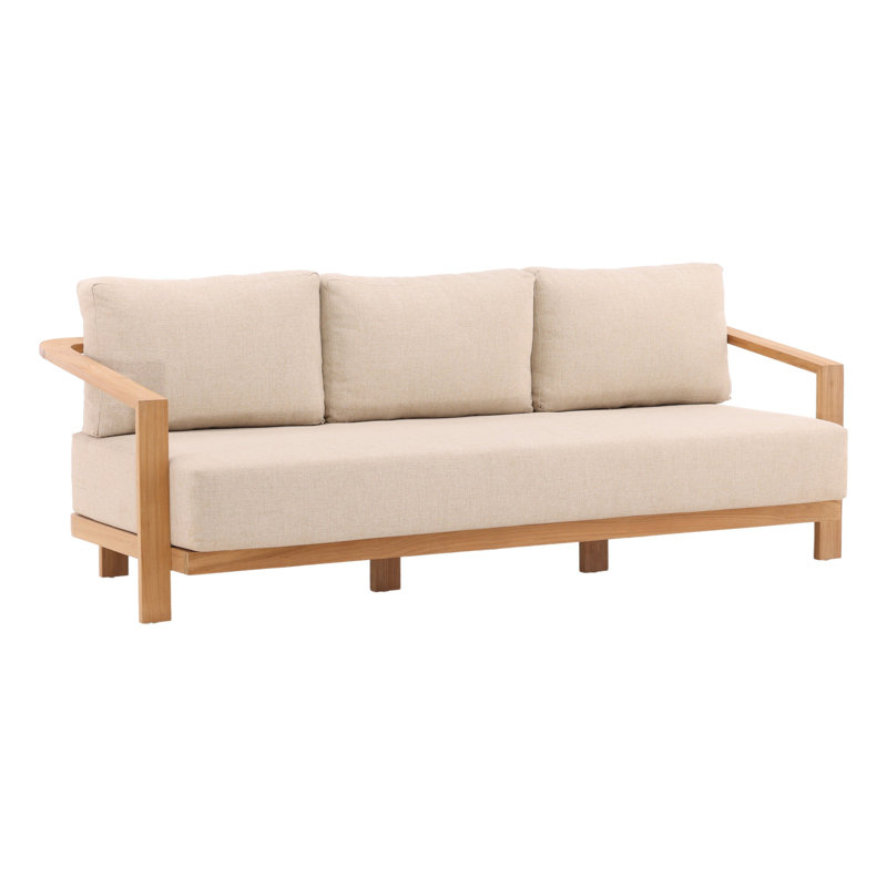 Redford 85" Wide Outdoor Patio Sofa, Sand