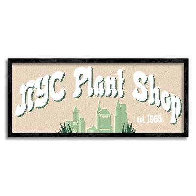 NYC Plant Shop Green Grass Skyline Est par Daphne Polselli