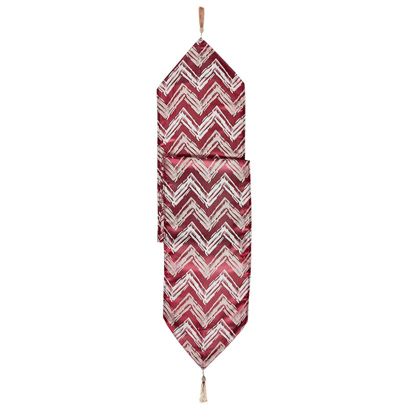 Chevron Table Runner, Burgundy