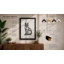Seated Cat in Line Minimalist - Framed Print-1793002238-1793002225