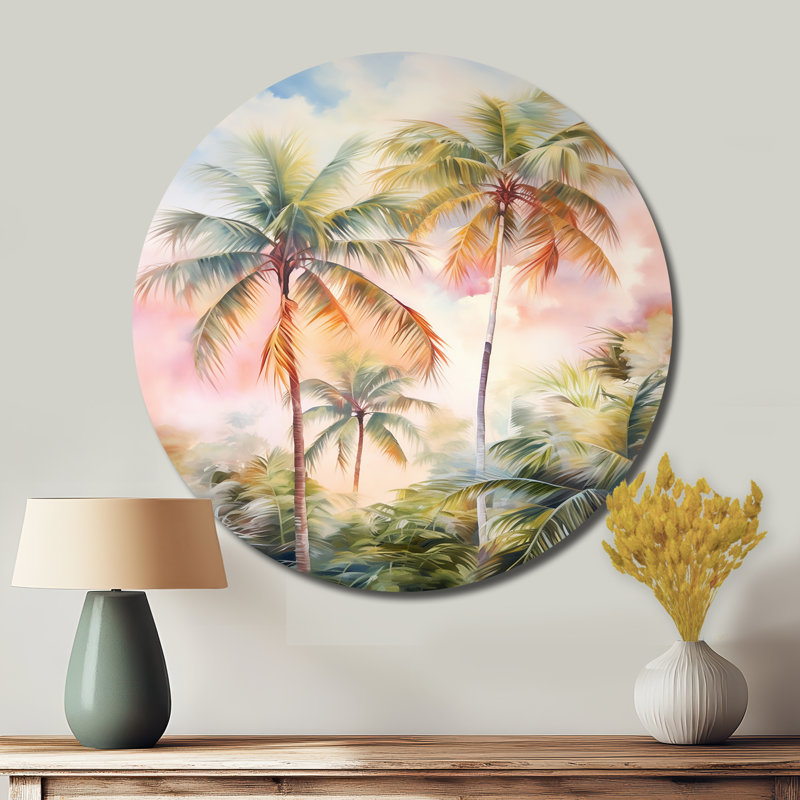 Hecuba - Art floral rond en métal, H 23 po x l 23 po