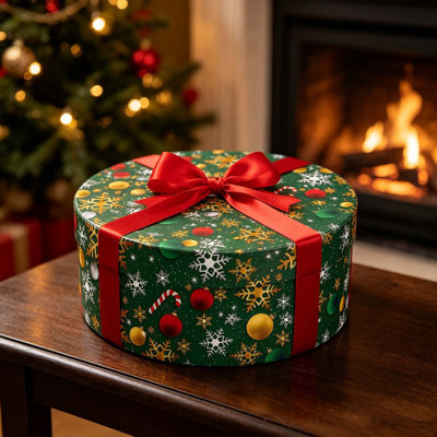 Papier-cadeau de Noël, papier d'emballage de qualité supérieure, épais et recyclable, avec des motifs festifs classiques, idéal pour les anniversaires, les mariages et les fêtes.