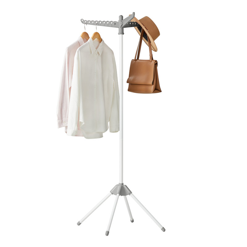 Metal Rotary / Umbrella Clothesline, Grey/Black, 150cm H x 65cm W x 65cm D