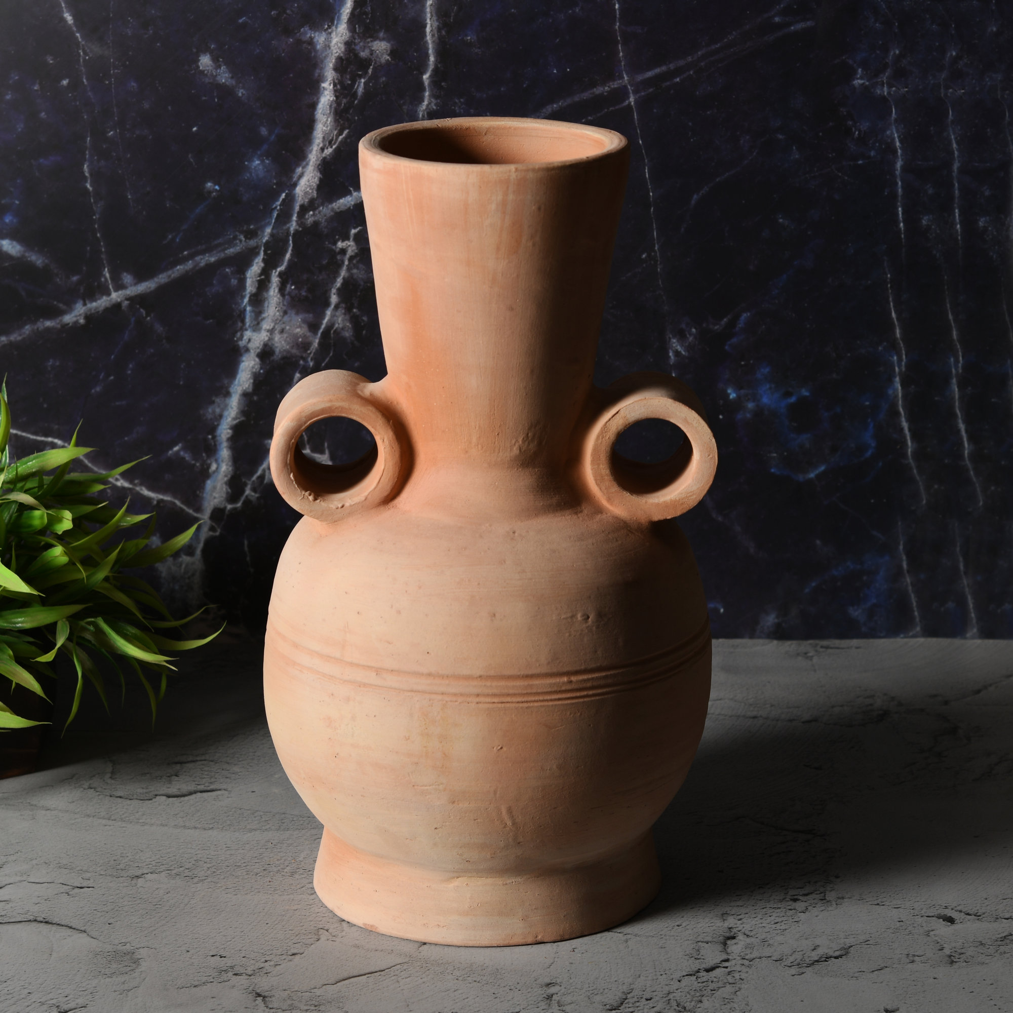Terracotta Vase Dia 8.25" X 15"H, 11.5" H x 6.25" W x 6.25" D