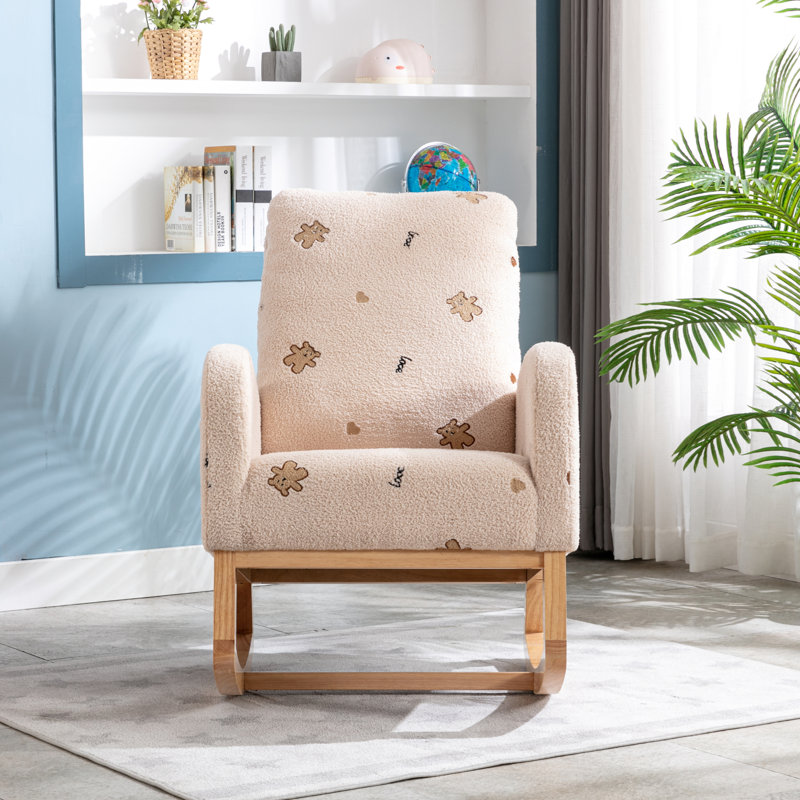 Chaise berçante Desales, Ours beige