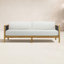 Canapé d'extérieur réversible en teck de 82 po de large avec coussins Sunbrella Reel Collection-88863982