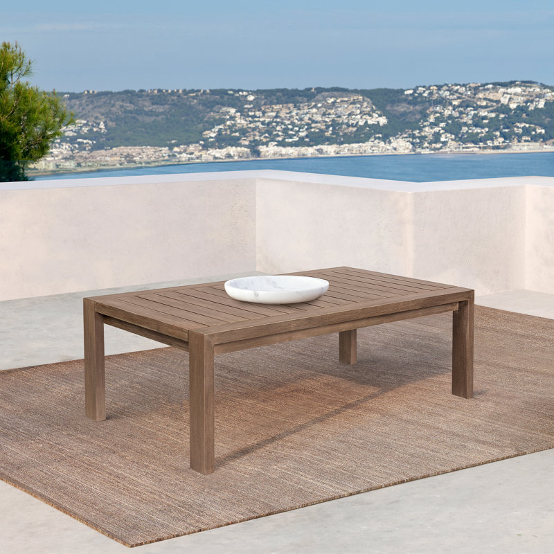 Chaudry 52'' Wood Outdoor Coffee Table