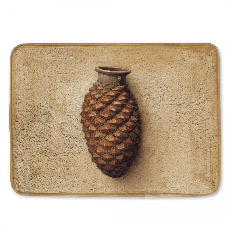 Tapis de bain géométrique Pinecone, L 24 po x L 17 po