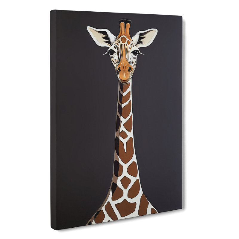 Fetching Giraffe - Wrapped Canvas, 50cm H x 35cm W x 3cm D