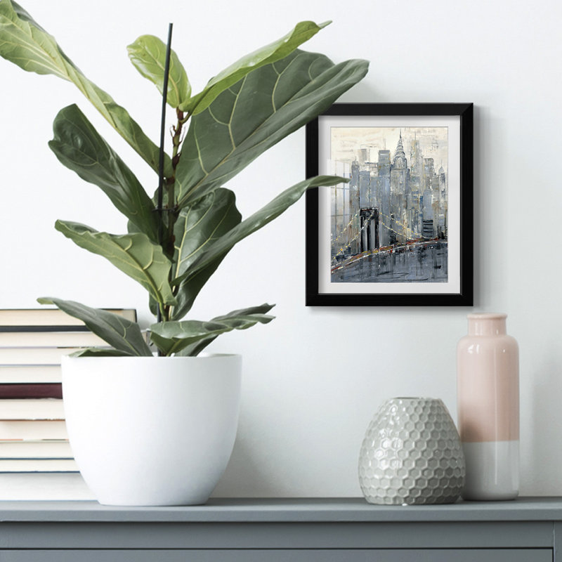 Midtown Morning - impression encadrée, H 25,5 po x l 17,5 po, Noir