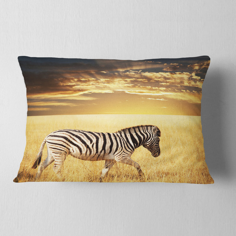 Coussin lombaire à zèbres africain solitary