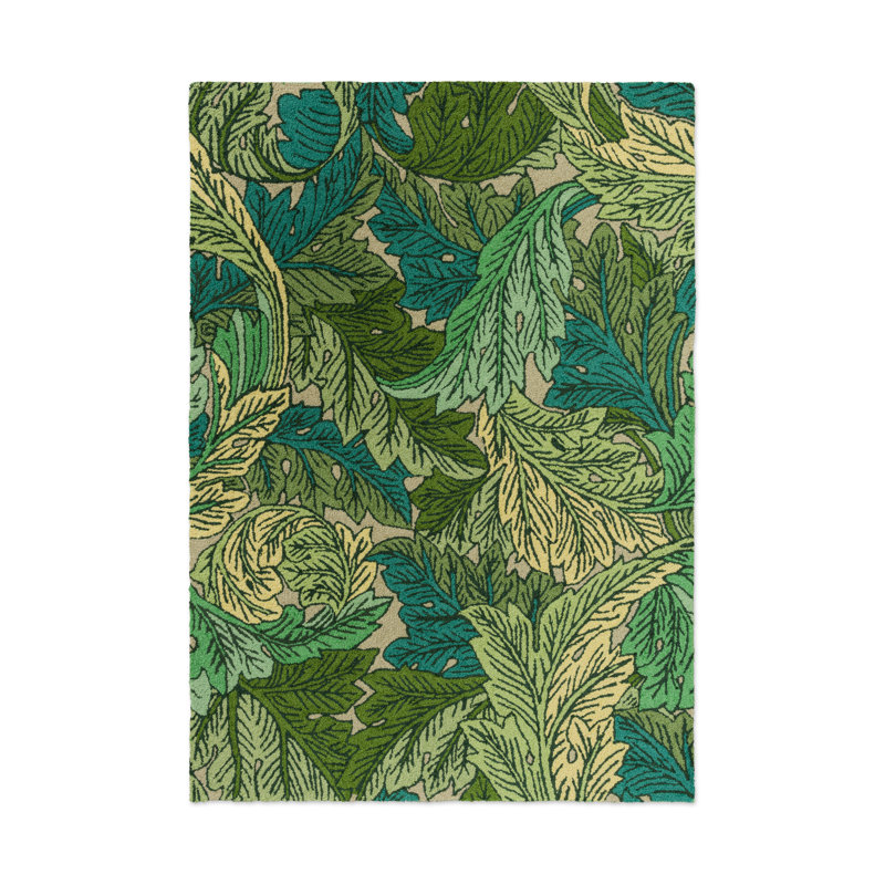 Acanthus Hand Tufted Floral Area Rug, Rectangle 8'2" x 11'6"