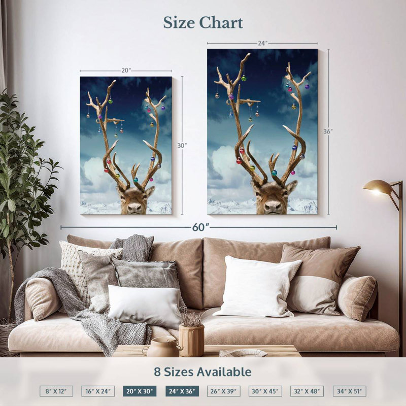 Brampt Reindeer Ready For Christmas, 36" H x 24" W