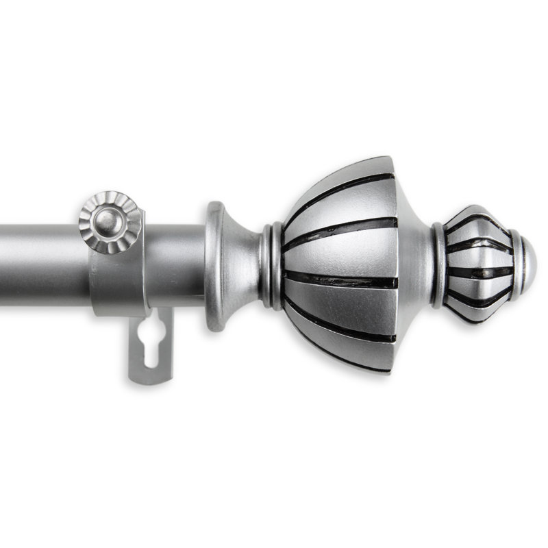 Tringle à rideaux simple Bauder Jerome, Nickel satiné