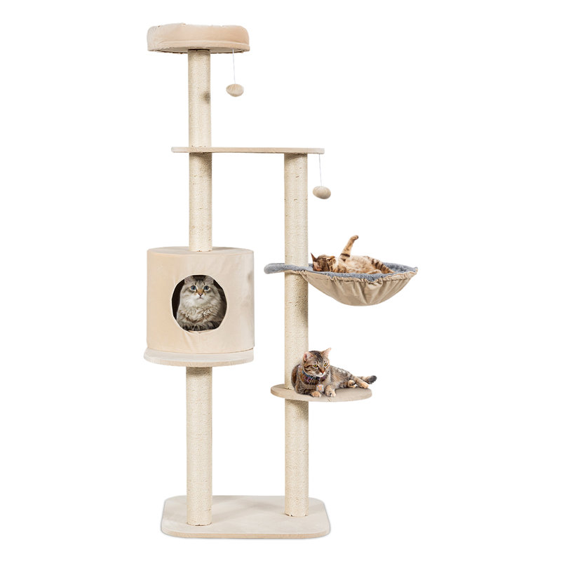 Julio 145 cm H Cat Tree / Condo, Beige