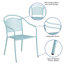 Fauteuil de patio intérieur / extérieur en acier à dossier rond Oia-20394777