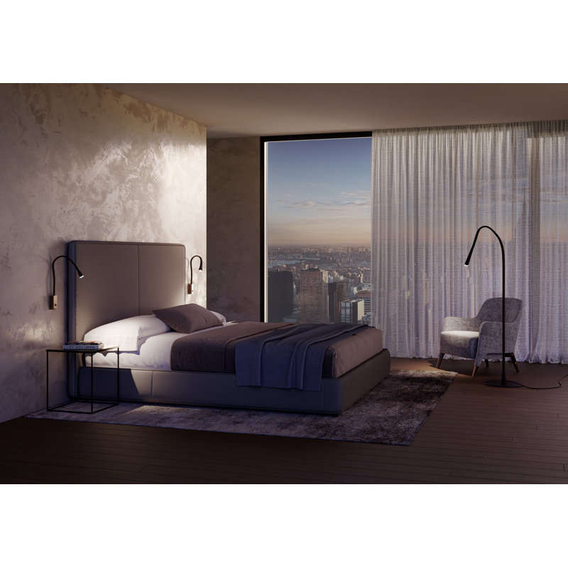 Flexiled Ap Leather with Switch 1-Light Spotlight, Satin Bronze, Dark Brown, 23.6"H x 4"W x 2"D