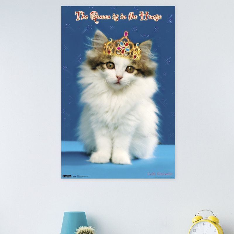Chat-impression sur papier grand lit