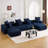 Modular Sofa Sectional With 2 Removable Ottoman-1420702772-1420702761-1420893913