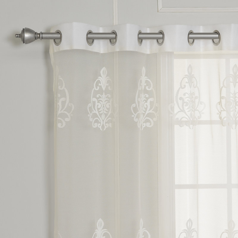 Paire de rideaux transparents avec œillets Pavel, L 52 po x L 96 po