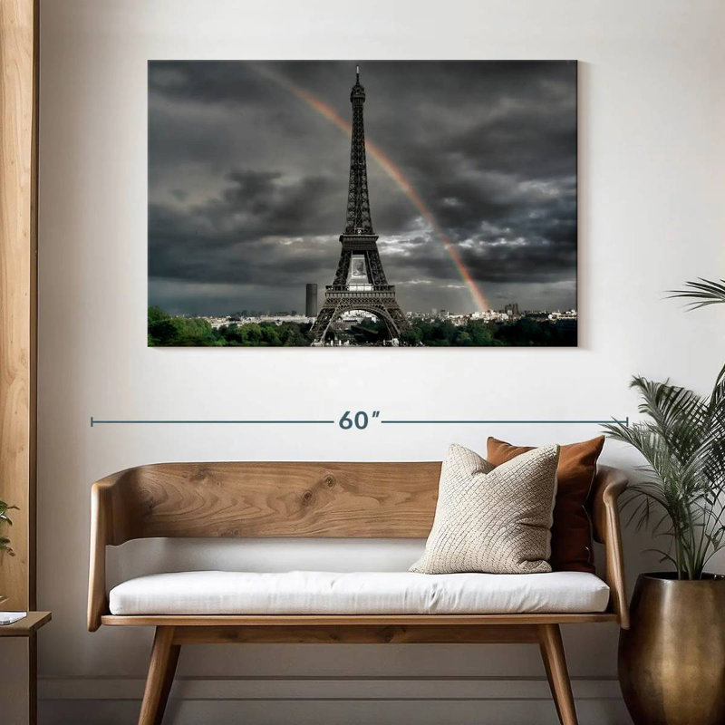 Kavia Rainbow Over Eiffel Tower, 32" H x 48" W