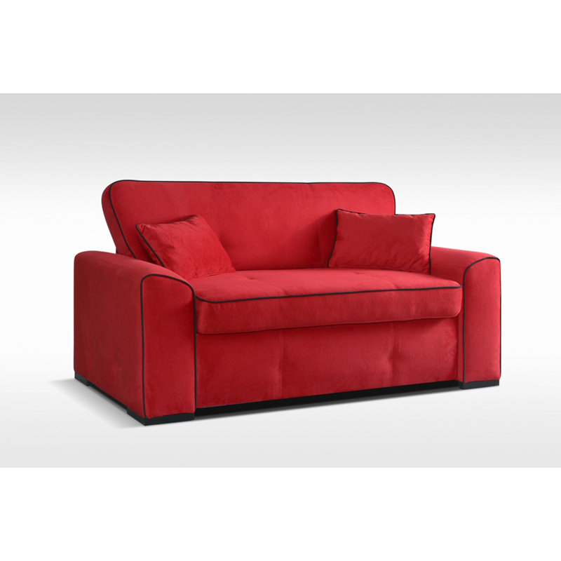 Elfreda 2 Seater Sofa Bed, Dark Red