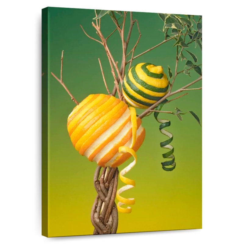 Yarlin Peeling Orange And Lemon, 48" H x 32" W