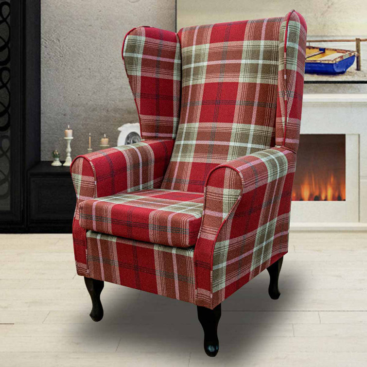 Chair Covers Red Check Wingback Chair Rosnek Stretch Textured