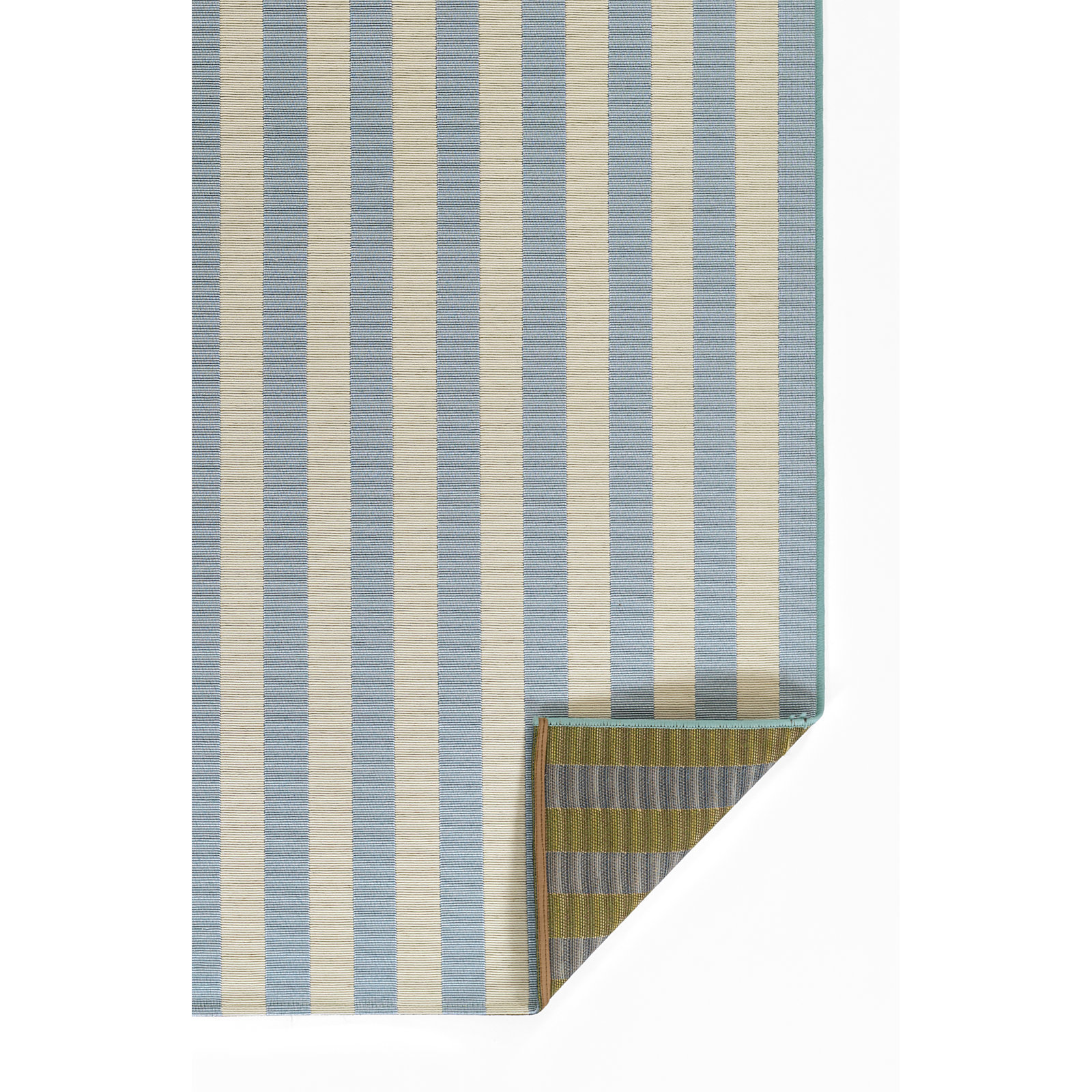 Holloway Blue Striped Outdoor Rug, 8'10" X 11'10"