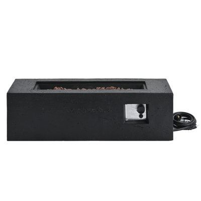 Outdoor Rectangular Propane Fire Pit 40000 BTU,41.9'' Patio Heater With Stainless Steel Burner And Free Lava Rocks,Waterproof Cover,Suitable For Courtyard,Lawn,Patios, Decks,Swimming Pool