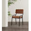 Upholstered Dining Room Wrought Iron Home Armchair-1017021829