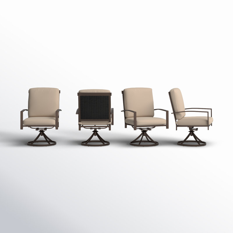 Chaise de patio pivotante avec coussin Adalis