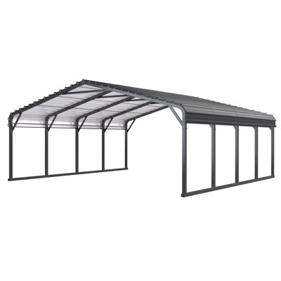 20 Ft. W X 20 Ft. D Heavy Duty Carport with Galvanized Steel Roof
