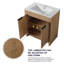 Meuble-lavabo simple autoportant 30 po avec comptoir en céramique Barrero-2116074750-2130501321