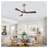 42" Modern Solid Wood Ceiling Fan with Light, Brushed Nickel DC Motor Indoor Ceiling Fan with Remote Control-429775464-429775470