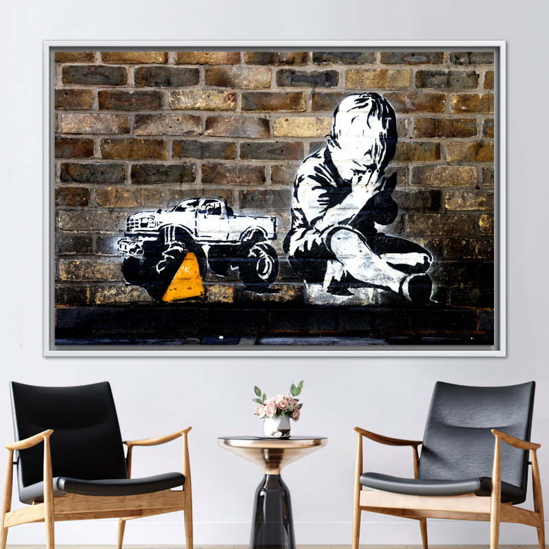 «Banksy Praying Boy Street Art Canvas», affiche de peinture abstraite de graffiti pour décoration murale, H 10 po x l 14 po