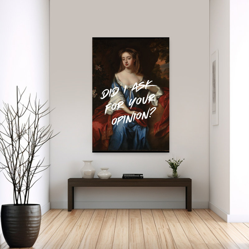 Elegant Opinion Woman Classic Elegant Traditional Portrait Wall Art Print 1 Piece Wrapped Canvas Wall Art