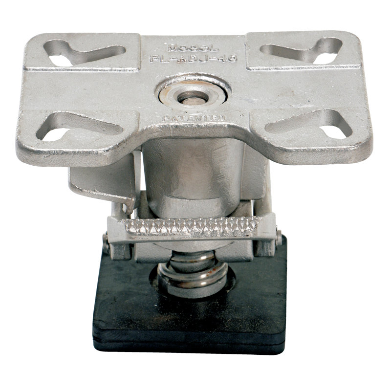 Floor Lock, 8" H x 5.63" W x 6.5" D, Gray